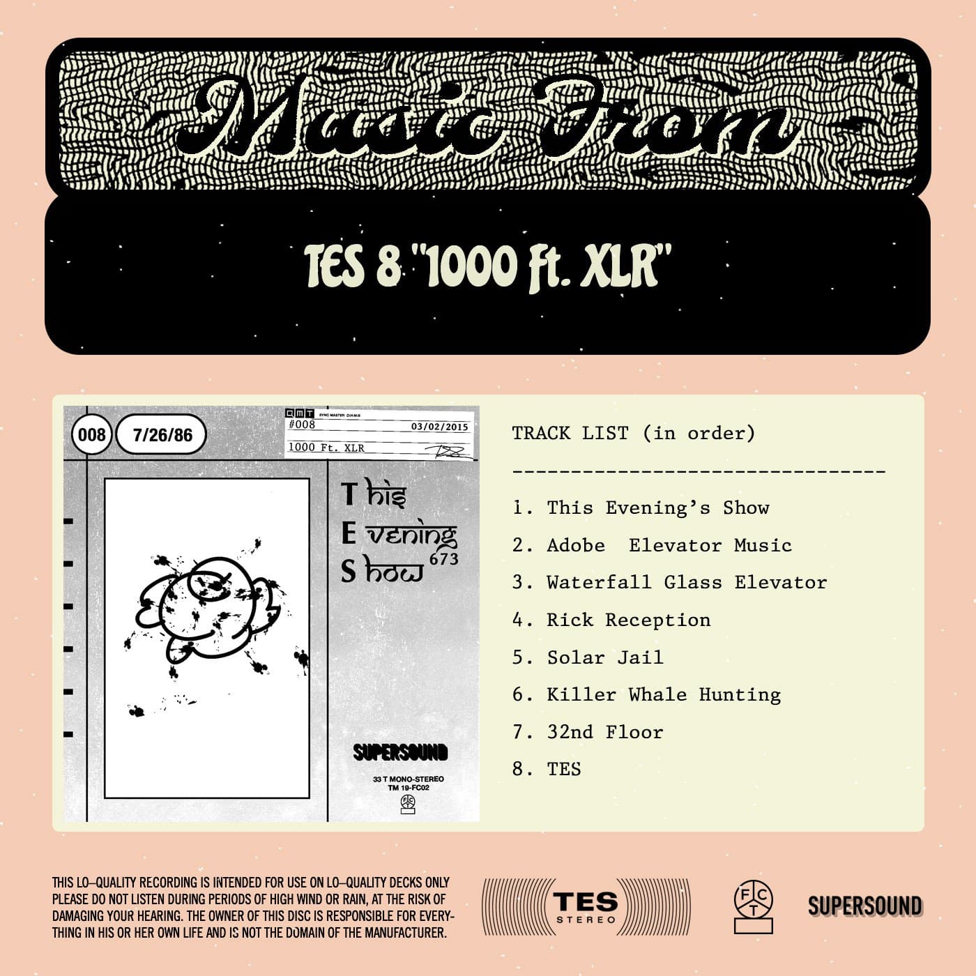 Music from TES 08: 1,000 Ft. XLR